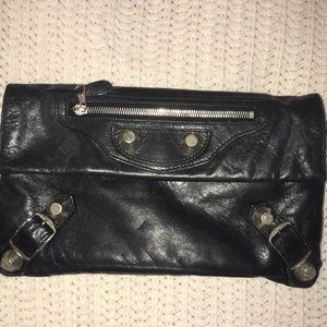 BALENCAGA Giant Envelope Clutch Black